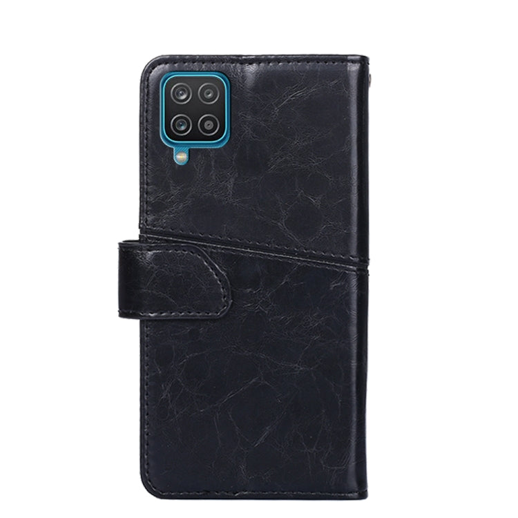 For Samsung Galaxy A12 Geometric Stitching Horizontal Flip TPU + PU Leather Case with Holder & Card Slots & Wallet