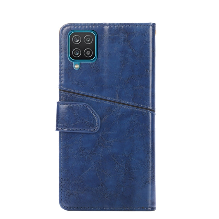 For Samsung Galaxy A12 Geometric Stitching Horizontal Flip TPU + PU Leather Case with Holder & Card Slots & Wallet