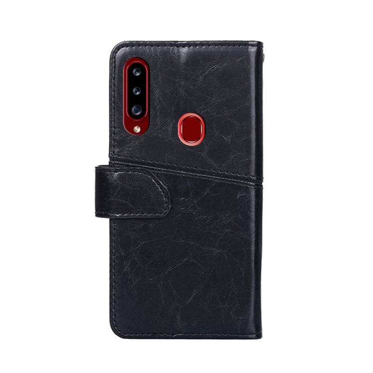 For Samsung Galaxy A20s Geometric Stitching Horizontal Flip TPU + PU Leather Case with Holder & Card Slots & Wallet