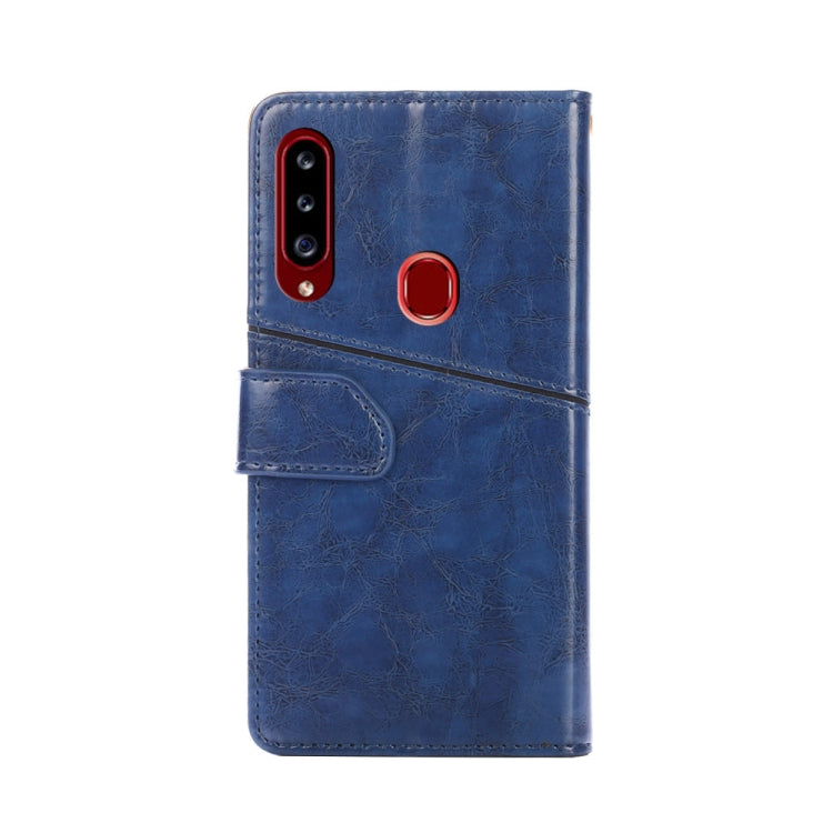 For Samsung Galaxy A20s Geometric Stitching Horizontal Flip TPU + PU Leather Case with Holder & Card Slots & Wallet