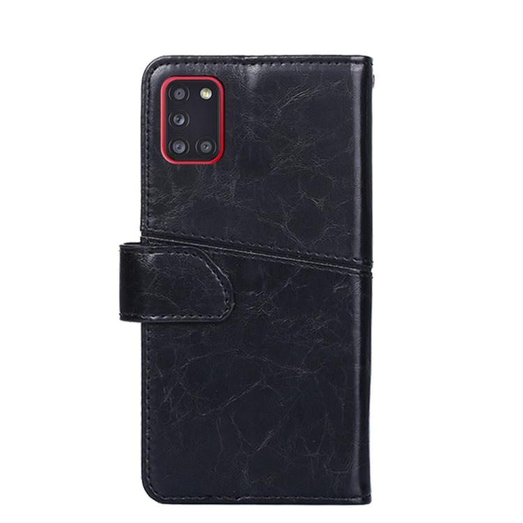 For Samsung Galaxy A31(EU Version) Geometric Stitching Horizontal Flip TPU + PU Leather Case with Holder & Card Slots & Wallet