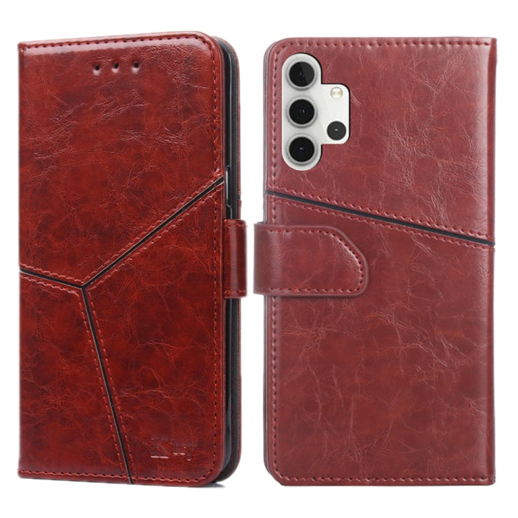 For Samsung Galaxy A32 5G Geometric Stitching Horizontal Flip TPU + PU Leather Case with Holder & Card Slots & Wallet