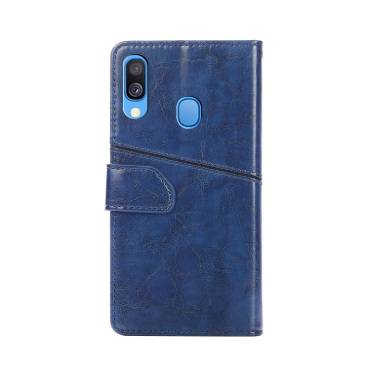 For Samsung Galaxy A40 Geometric Stitching Horizontal Flip TPU + PU Leather Case with Holder & Card Slots & Wallet
