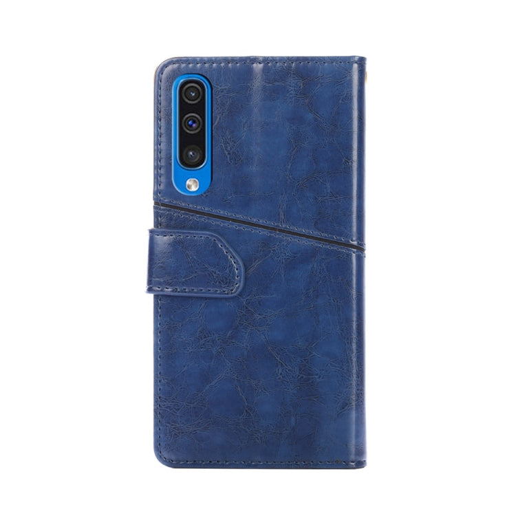 For Samsung Galaxy A50 Geometric Stitching Horizontal Flip TPU + PU Leather Case with Holder & Card Slots & Wallet