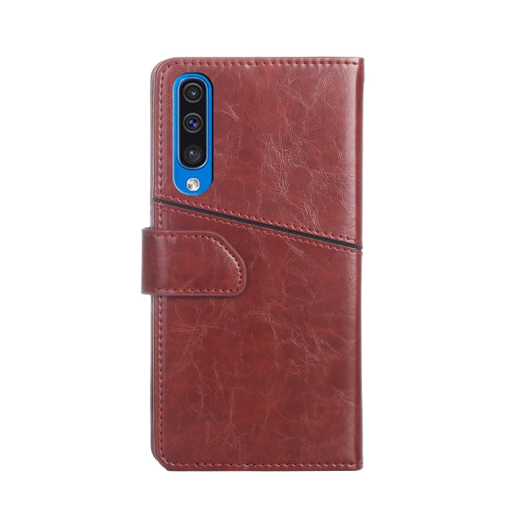 For Samsung Galaxy A50 Geometric Stitching Horizontal Flip TPU + PU Leather Case with Holder & Card Slots & Wallet