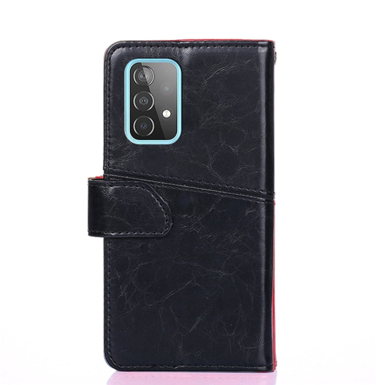 For Samsung Galaxy A52 5G / 4G Geometric Stitching Horizontal Flip TPU + PU Leather Case with Holder & Card Slots & Wallet