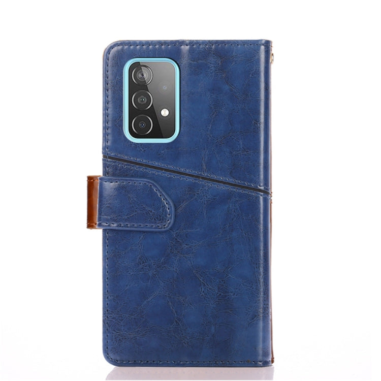 For Samsung Galaxy A52 5G / 4G Geometric Stitching Horizontal Flip TPU + PU Leather Case with Holder & Card Slots & Wallet