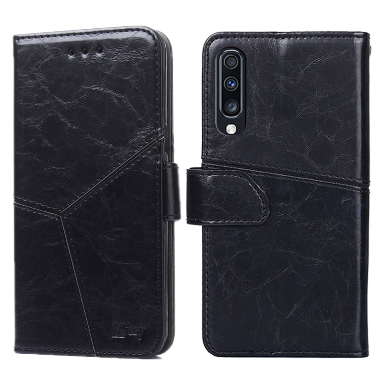 For Samsung Galaxy A70 Geometric Stitching Horizontal Flip TPU + PU Leather Case with Holder & Card Slots & Wallet