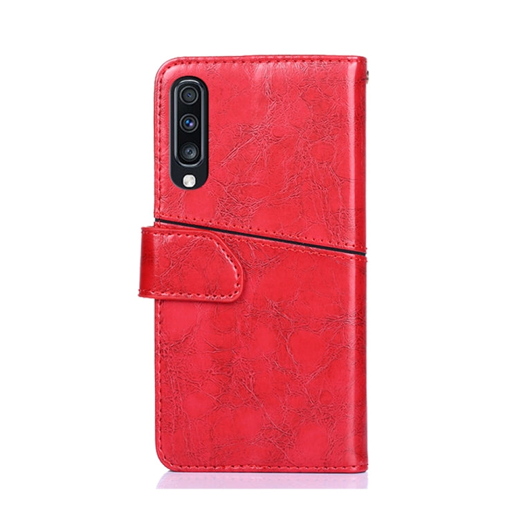 For Samsung Galaxy A70 Geometric Stitching Horizontal Flip TPU + PU Leather Case with Holder & Card Slots & Wallet