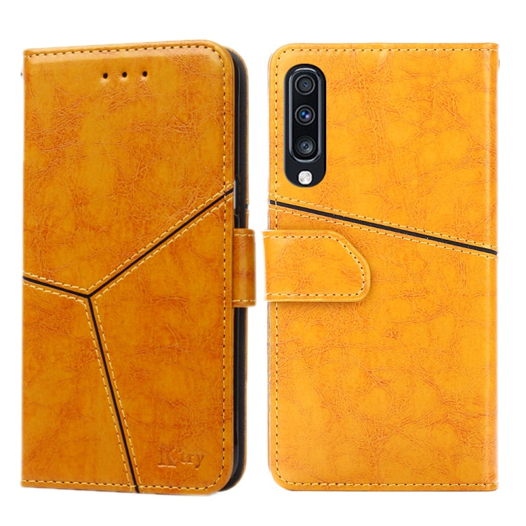 For Samsung Galaxy A70 Geometric Stitching Horizontal Flip TPU + PU Leather Case with Holder & Card Slots & Wallet