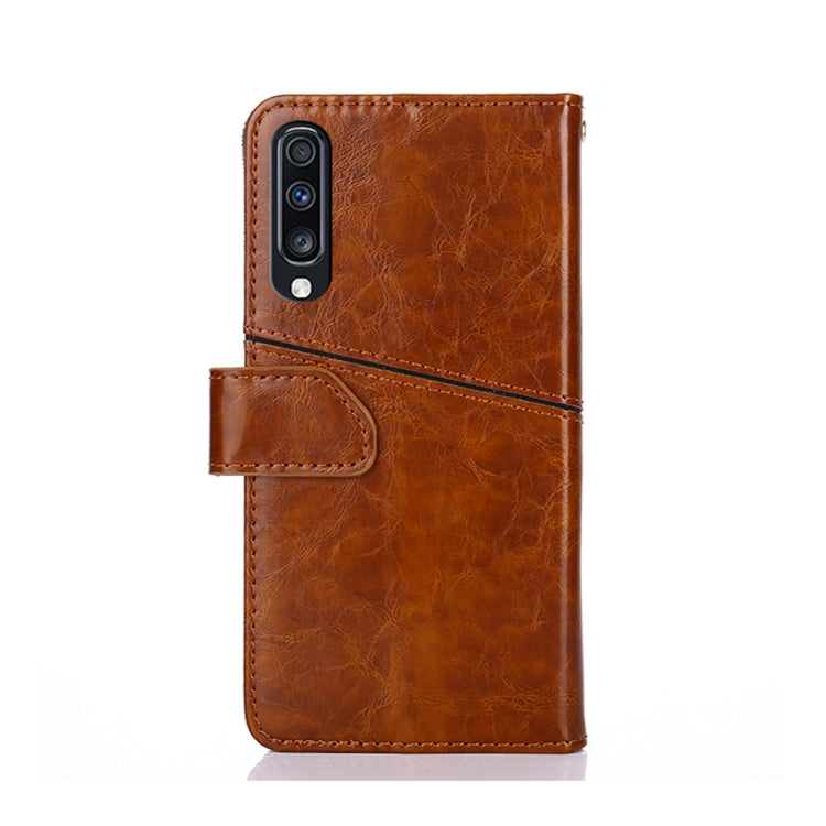 For Samsung Galaxy A70 Geometric Stitching Horizontal Flip TPU + PU Leather Case with Holder & Card Slots & Wallet