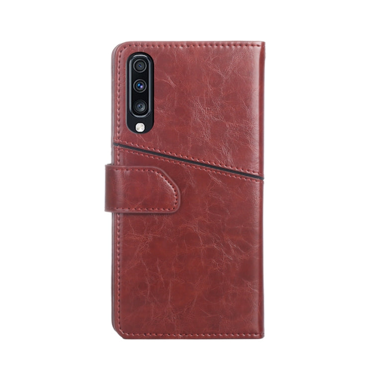 For Samsung Galaxy A70 Geometric Stitching Horizontal Flip TPU + PU Leather Case with Holder & Card Slots & Wallet