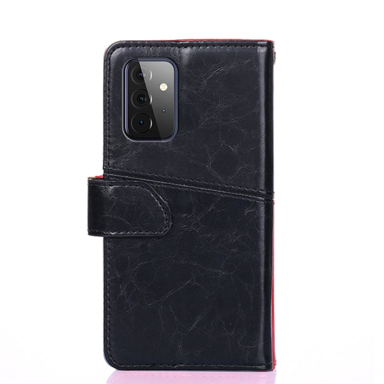 For Samsung Galaxy A72 5G / 4G Geometric Stitching Horizontal Flip TPU + PU Leather Case with Holder & Card Slots & Wallet