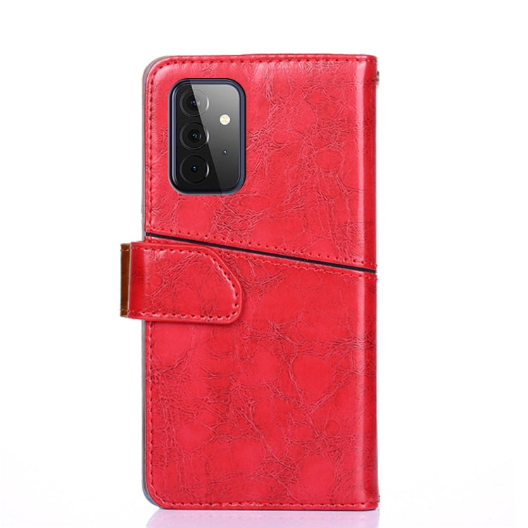 For Samsung Galaxy A72 5G / 4G Geometric Stitching Horizontal Flip TPU + PU Leather Case with Holder & Card Slots & Wallet