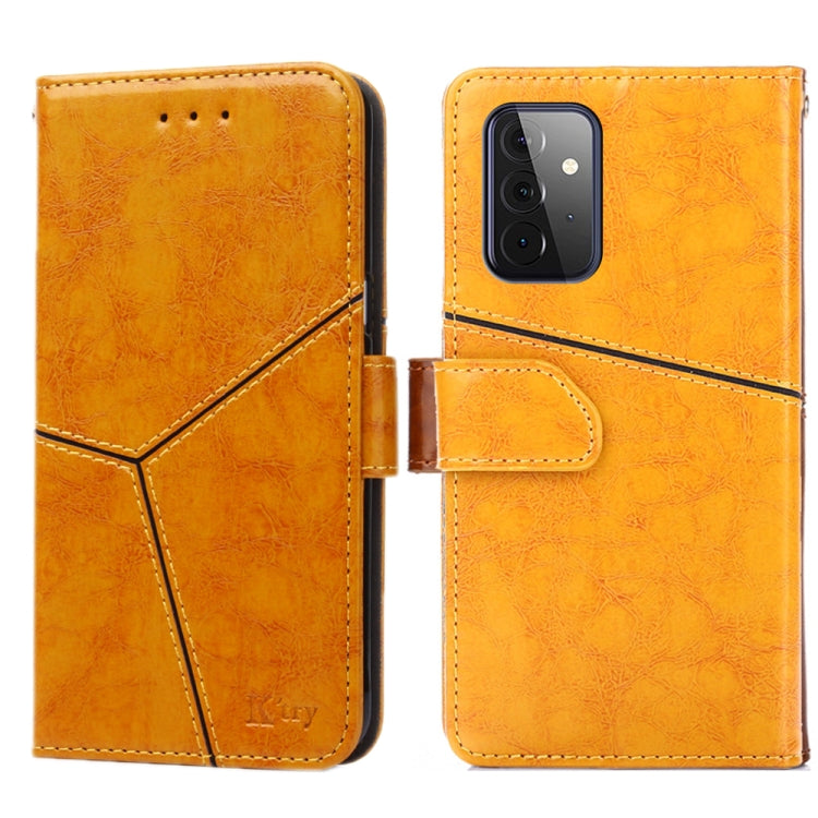 For Samsung Galaxy A72 5G / 4G Geometric Stitching Horizontal Flip TPU + PU Leather Case with Holder & Card Slots & Wallet