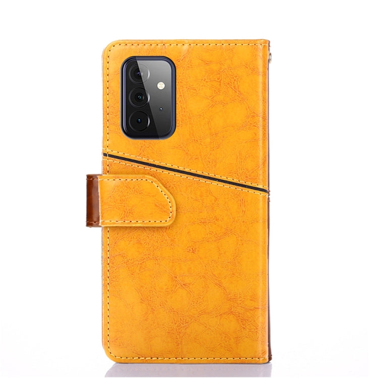 For Samsung Galaxy A72 5G / 4G Geometric Stitching Horizontal Flip TPU + PU Leather Case with Holder & Card Slots & Wallet