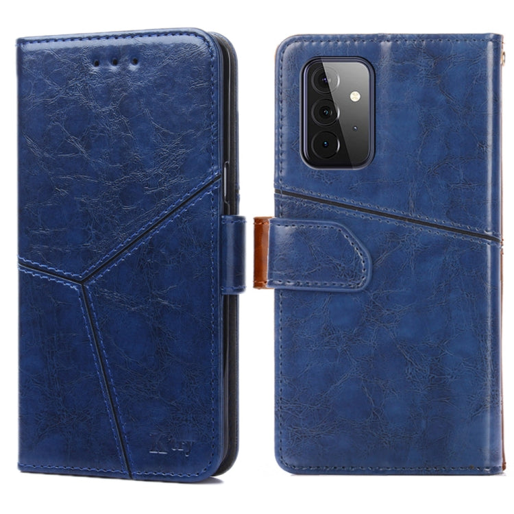 For Samsung Galaxy A72 5G / 4G Geometric Stitching Horizontal Flip TPU + PU Leather Case with Holder & Card Slots & Wallet