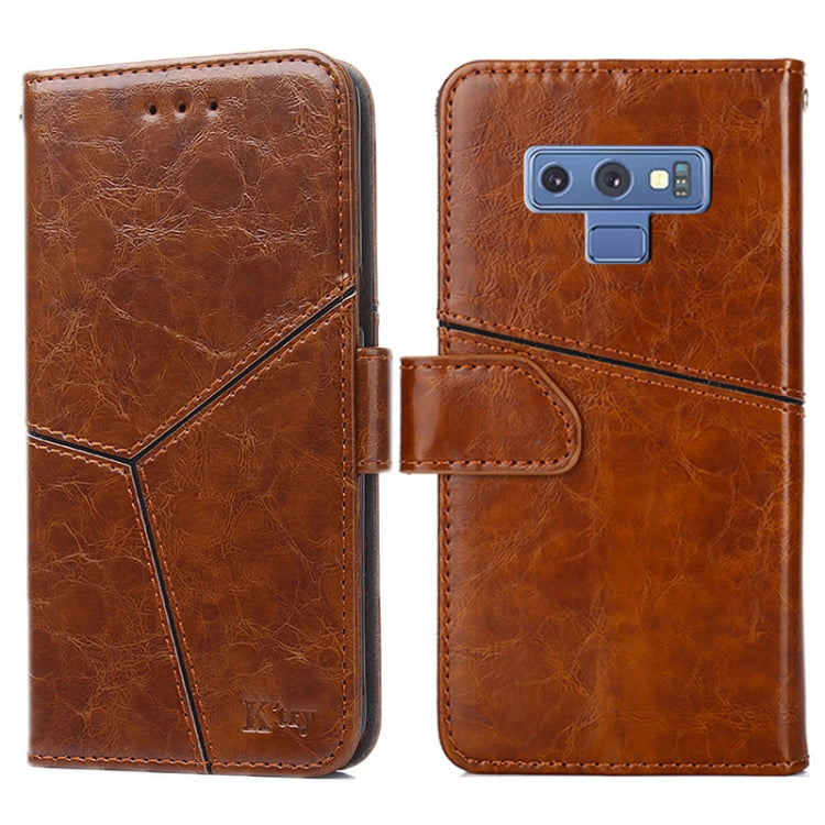 For Samsung Galaxy Note9 Geometric Stitching Horizontal Flip TPU + PU Leather Case with Holder & Card Slots & Wallet