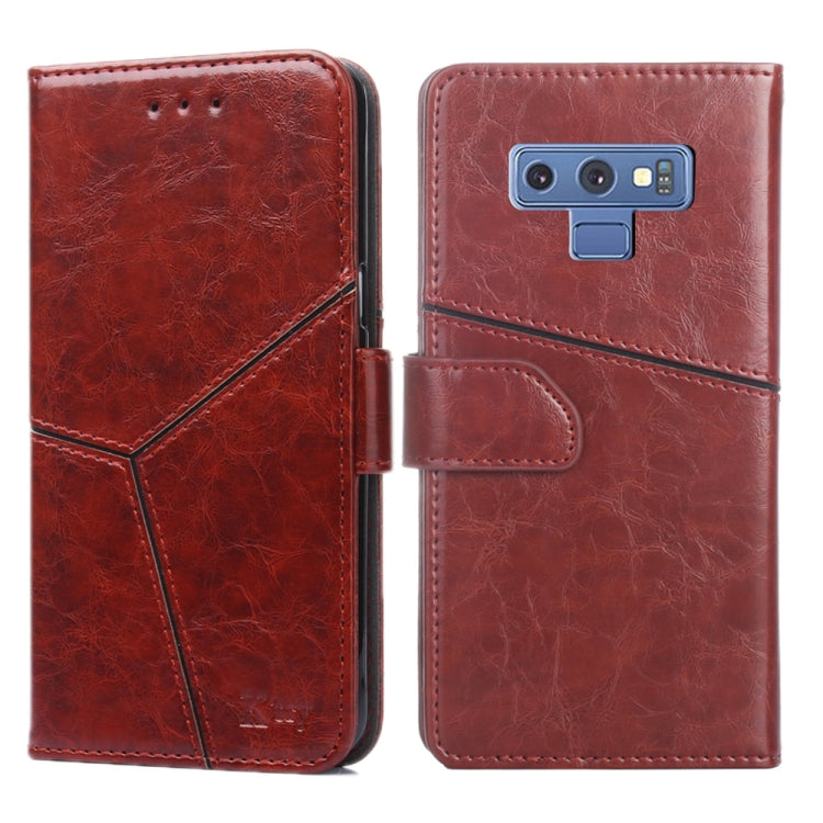 For Samsung Galaxy Note9 Geometric Stitching Horizontal Flip TPU + PU Leather Case with Holder & Card Slots & Wallet
