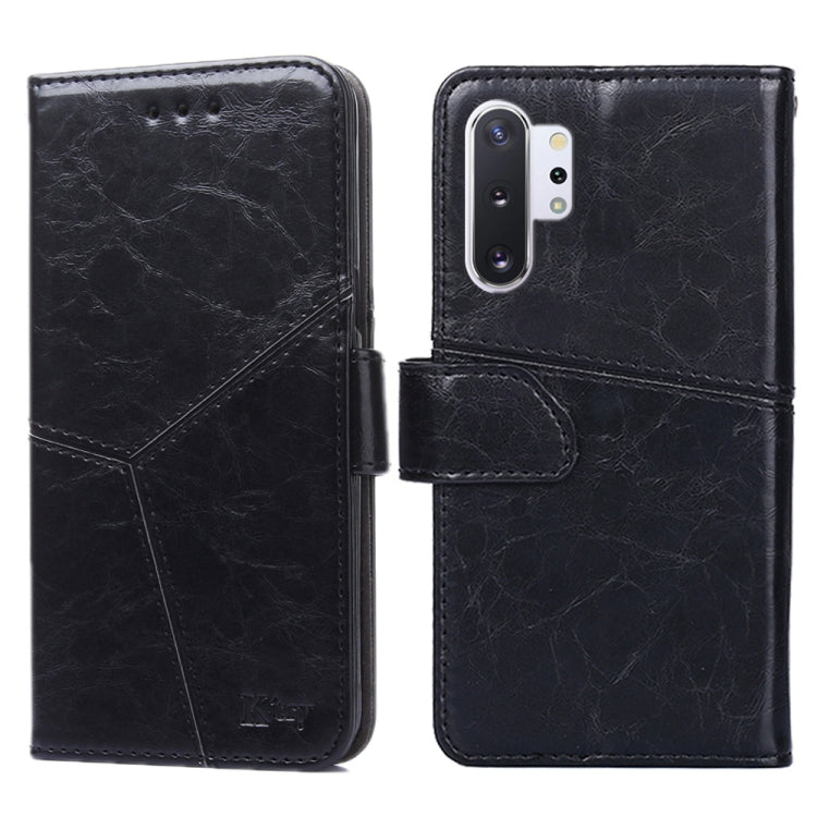 For Samsung Galaxy Note10 Geometric Stitching Horizontal Flip TPU + PU Leather Case with Holder & Card Slots & Wallet