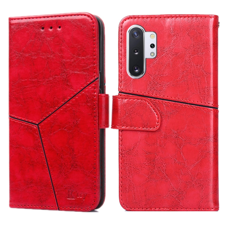 For Samsung Galaxy Note10 Geometric Stitching Horizontal Flip TPU + PU Leather Case with Holder & Card Slots & Wallet