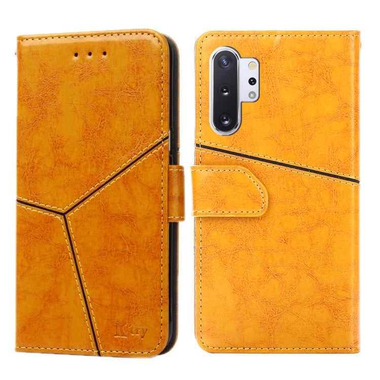 For Samsung Galaxy Note10 Geometric Stitching Horizontal Flip TPU + PU Leather Case with Holder & Card Slots & Wallet