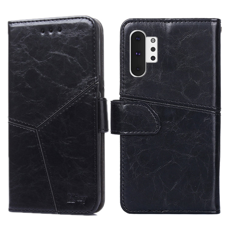 For Samsung Galaxy Note10+ Geometric Stitching Horizontal Flip TPU + PU Leather Case with Holder & Card Slots & Wallet