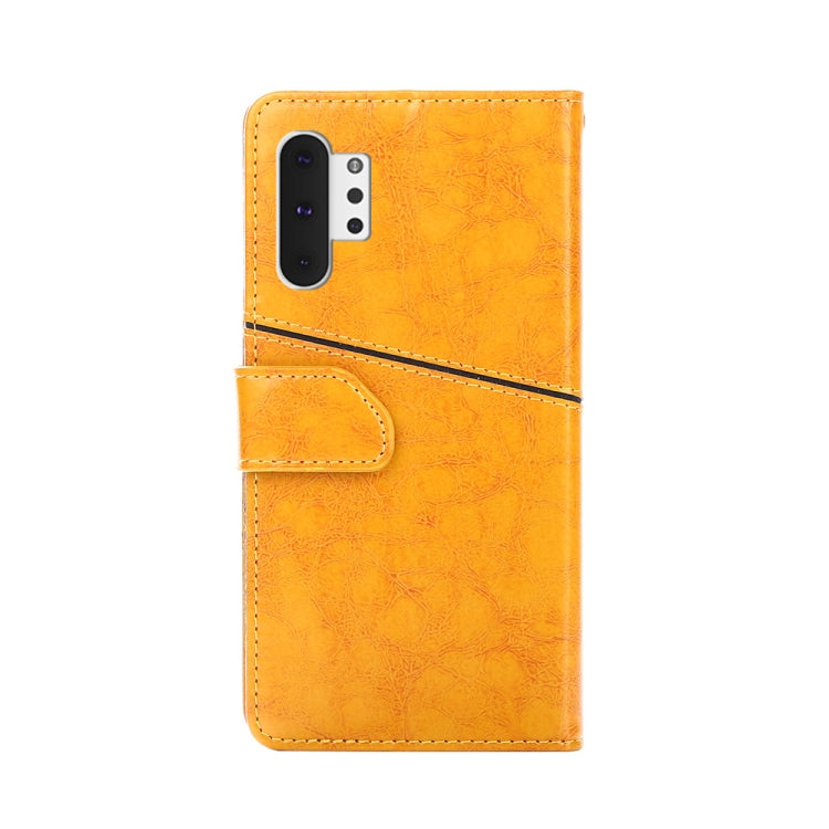 For Samsung Galaxy Note10+ Geometric Stitching Horizontal Flip TPU + PU Leather Case with Holder & Card Slots & Wallet