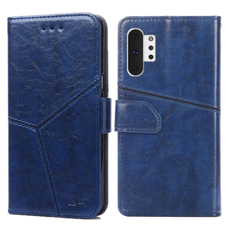 For Samsung Galaxy Note10+ Geometric Stitching Horizontal Flip TPU + PU Leather Case with Holder & Card Slots & Wallet
