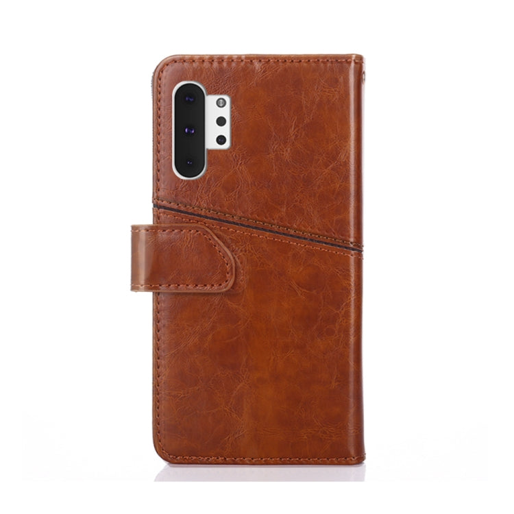 For Samsung Galaxy Note10+ Geometric Stitching Horizontal Flip TPU + PU Leather Case with Holder & Card Slots & Wallet