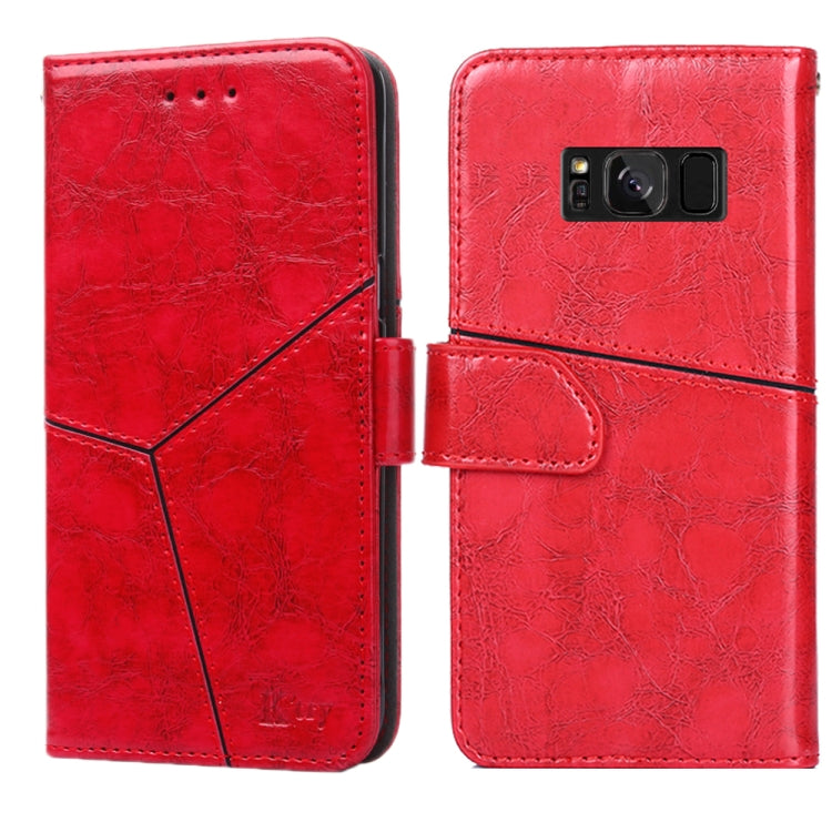 For Samsung Galaxy S8 Geometric Stitching Horizontal Flip TPU + PU Leather Case with Holder & Card Slots & Wallet