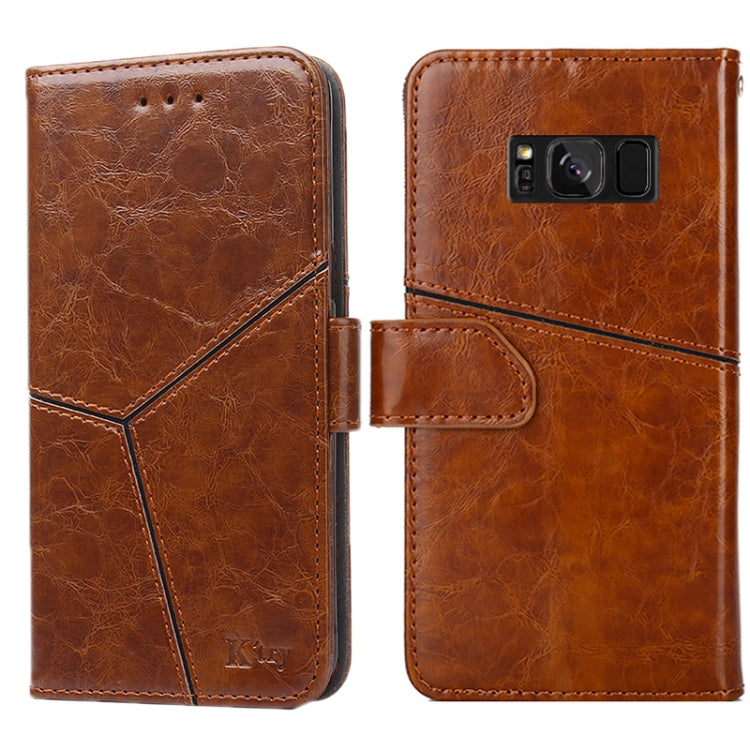 For Samsung Galaxy S8 Geometric Stitching Horizontal Flip TPU + PU Leather Case with Holder & Card Slots & Wallet