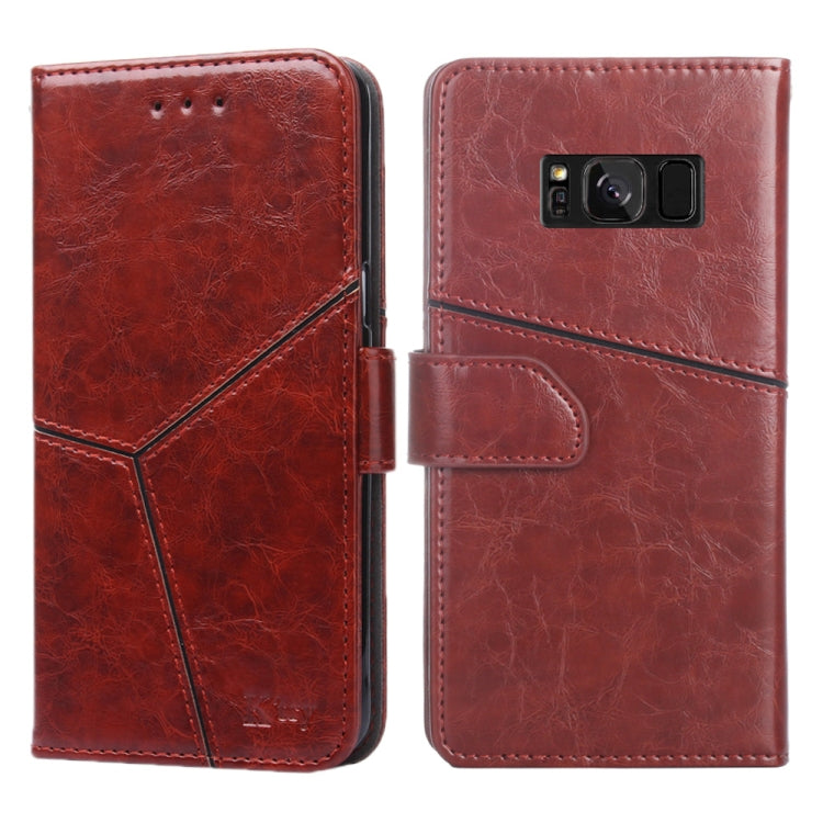For Samsung Galaxy S8 Geometric Stitching Horizontal Flip TPU + PU Leather Case with Holder & Card Slots & Wallet