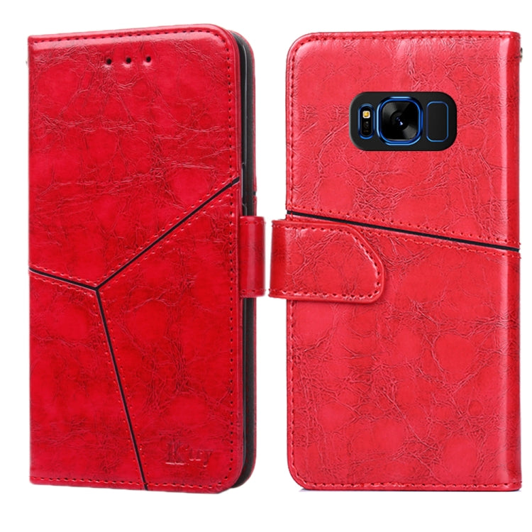 For Samsung Galaxy S8+ Geometric Stitching Horizontal Flip TPU + PU Leather Case with Holder & Card Slots & Wallet
