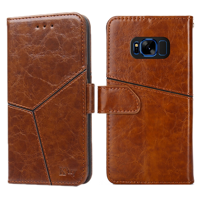 For Samsung Galaxy S8+ Geometric Stitching Horizontal Flip TPU + PU Leather Case with Holder & Card Slots & Wallet