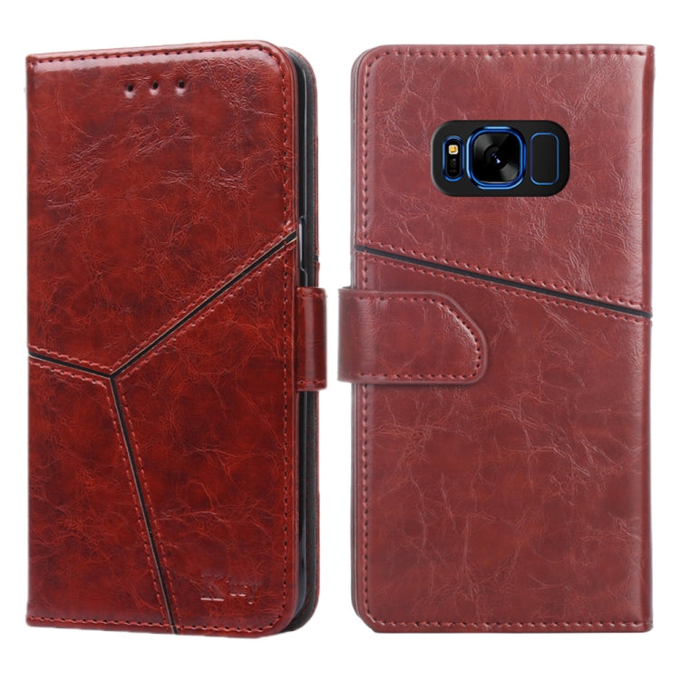 For Samsung Galaxy S8+ Geometric Stitching Horizontal Flip TPU + PU Leather Case with Holder & Card Slots & Wallet