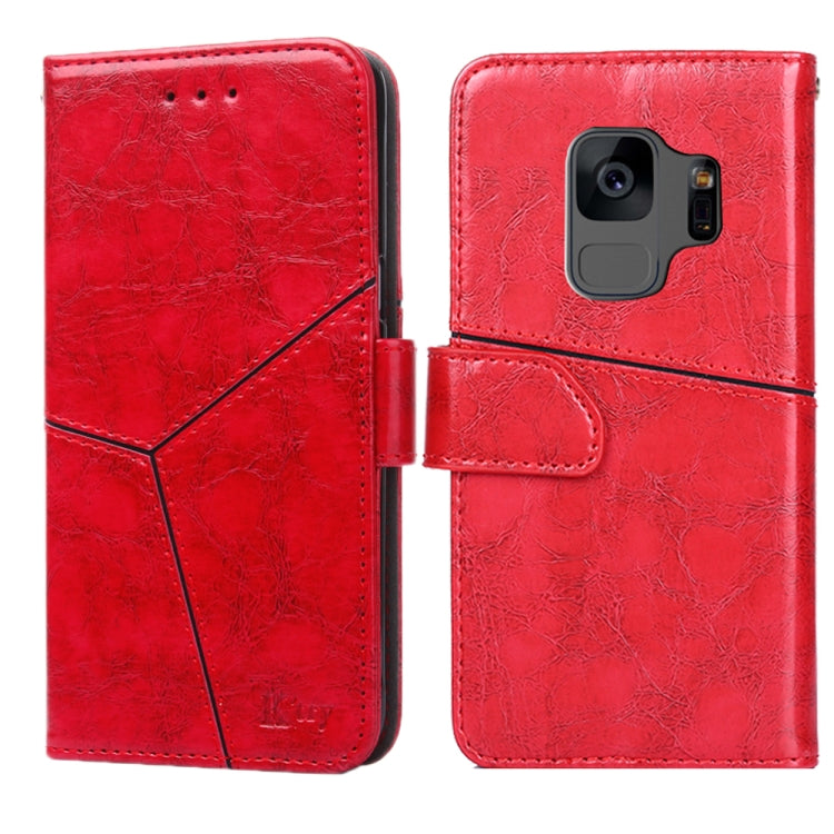 For Samsung Galaxy S9 Geometric Stitching Horizontal Flip TPU + PU Leather Case with Holder & Card Slots & Wallet