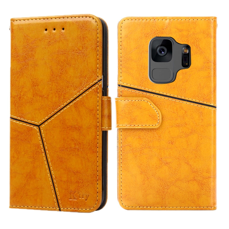 For Samsung Galaxy S9 Geometric Stitching Horizontal Flip TPU + PU Leather Case with Holder & Card Slots & Wallet