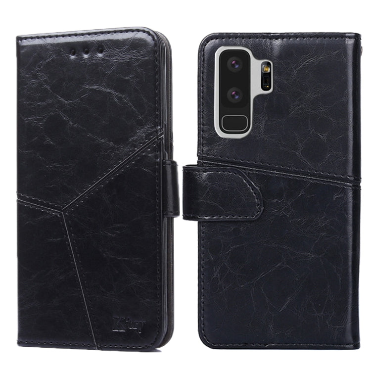 For Samsung Galaxy S9+ Geometric Stitching Horizontal Flip TPU + PU Leather Case with Holder & Card Slots & Wallet
