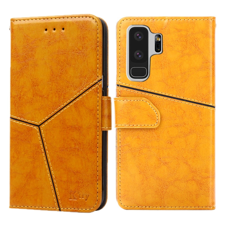 For Samsung Galaxy S9+ Geometric Stitching Horizontal Flip TPU + PU Leather Case with Holder & Card Slots & Wallet