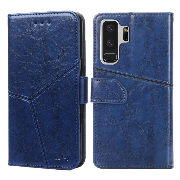 For Samsung Galaxy S9+ Geometric Stitching Horizontal Flip TPU + PU Leather Case with Holder & Card Slots & Wallet