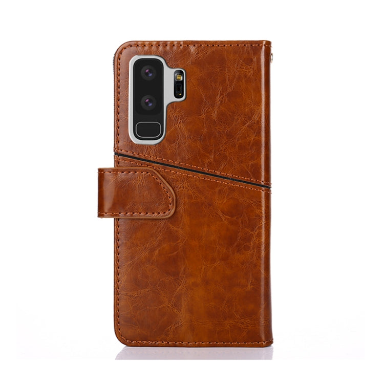 For Samsung Galaxy S9+ Geometric Stitching Horizontal Flip TPU + PU Leather Case with Holder & Card Slots & Wallet