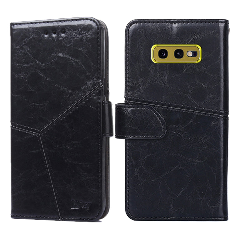 For Samsung Galaxy S10e Geometric Stitching Horizontal Flip TPU + PU Leather Case with Holder & Card Slots & Wallet