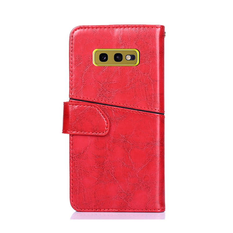 For Samsung Galaxy S10e Geometric Stitching Horizontal Flip TPU + PU Leather Case with Holder & Card Slots & Wallet