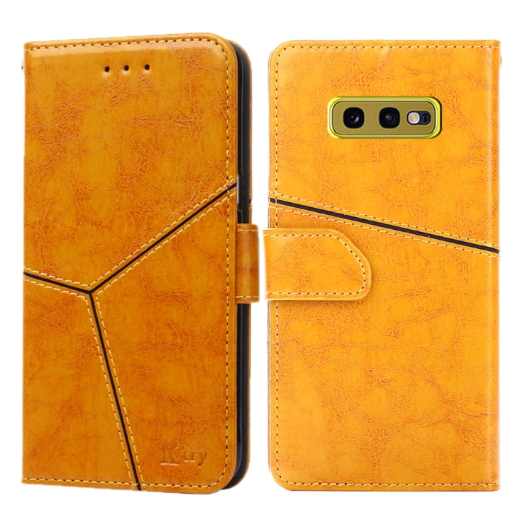 For Samsung Galaxy S10e Geometric Stitching Horizontal Flip TPU + PU Leather Case with Holder & Card Slots & Wallet