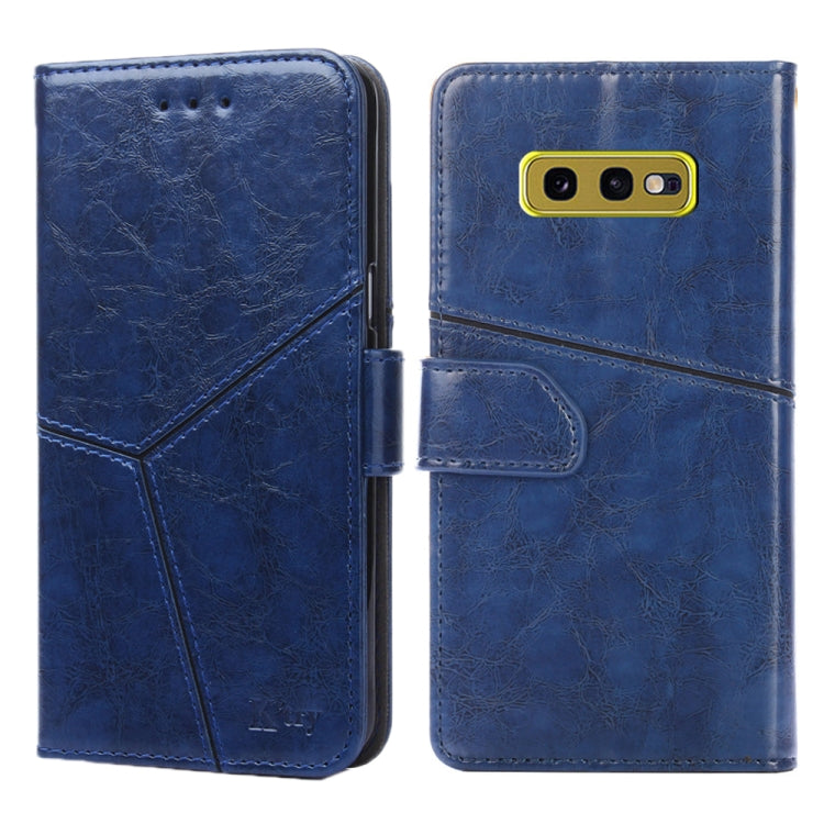 For Samsung Galaxy S10e Geometric Stitching Horizontal Flip TPU + PU Leather Case with Holder & Card Slots & Wallet