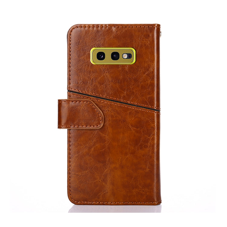 For Samsung Galaxy S10e Geometric Stitching Horizontal Flip TPU + PU Leather Case with Holder & Card Slots & Wallet
