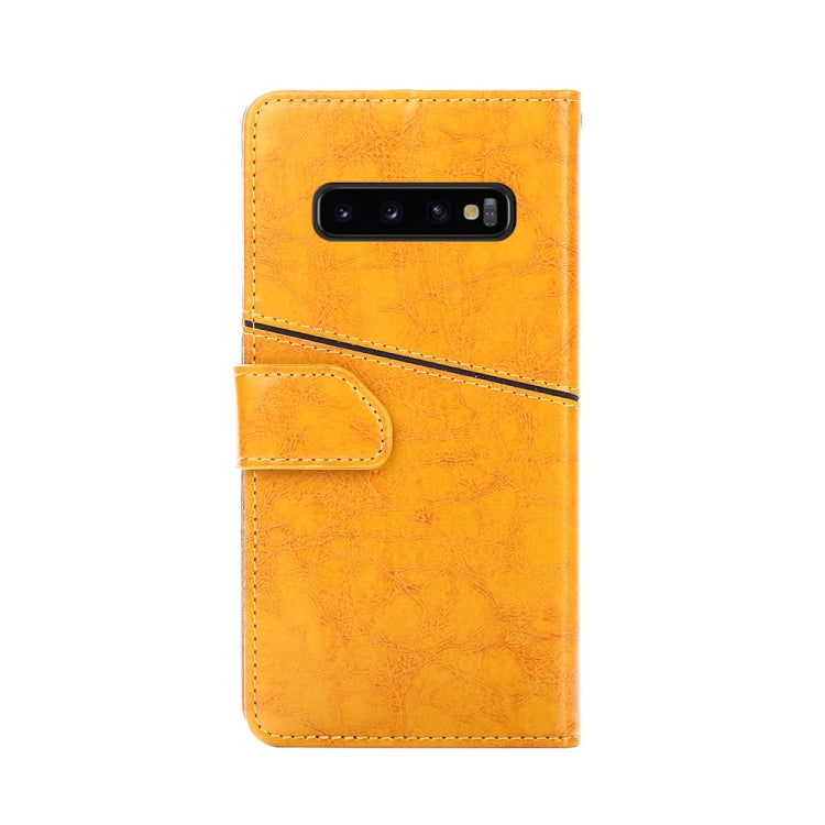 For Samsung Galaxy S10+ Geometric Stitching Horizontal Flip TPU + PU Leather Case with Holder & Card Slots & Wallet