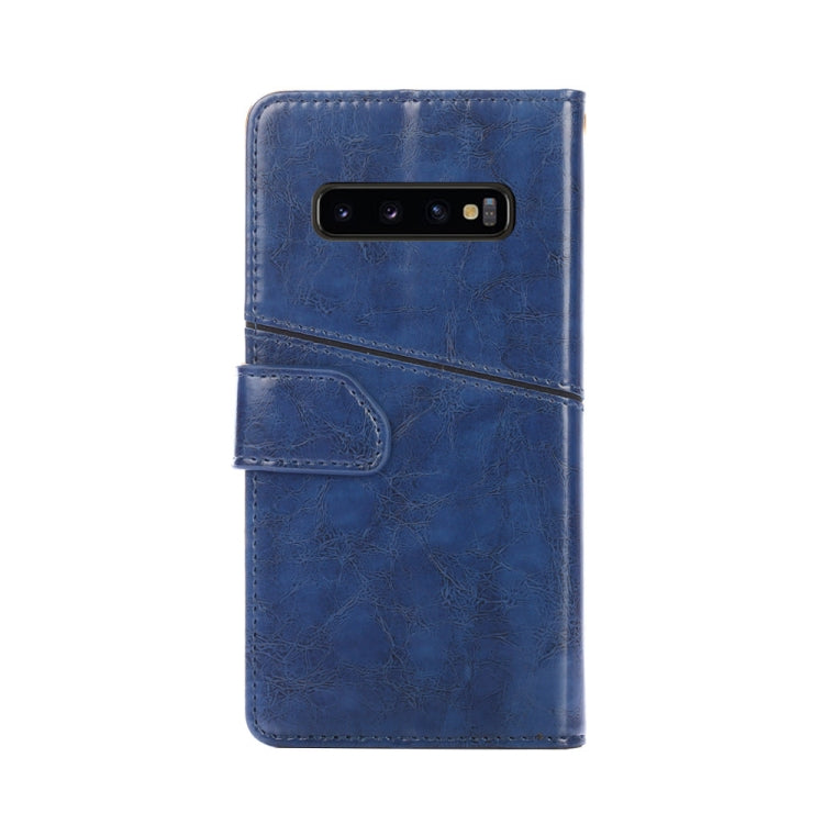 For Samsung Galaxy S10+ Geometric Stitching Horizontal Flip TPU + PU Leather Case with Holder & Card Slots & Wallet