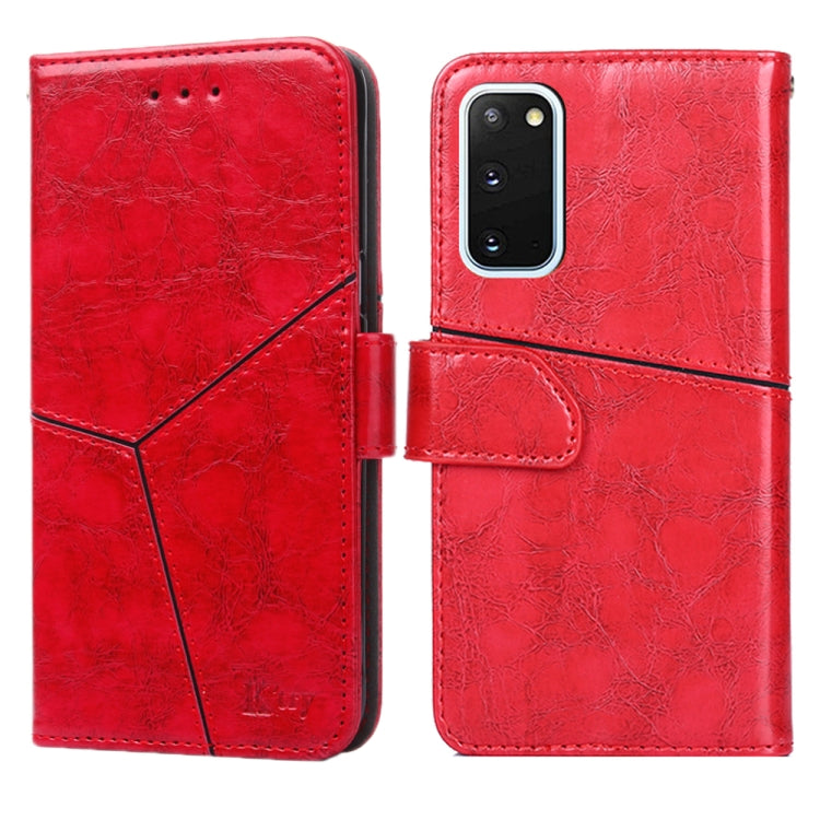 For Samsung Galaxy S20 Geometric Stitching Horizontal Flip TPU + PU Leather Case with Holder & Card Slots & Wallet